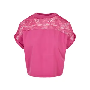 T-shirt court en dentelle femme Urban Classics Oversized GT image-0