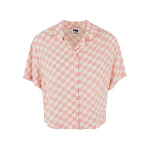 tb4365-12888-women-s-viscose-resort-shirt-urban-classics-lemonadepinkcheck