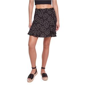 tb4367-01709-minikjol-for-kvinnor-urban-classics-vicose-svartblomma