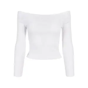 T-shirt de manga comprida com os ombros descalços das mulheres Urban Classics image-0