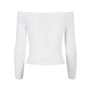 T-shirt de manga comprida com os ombros descalços das mulheres Urban Classics image-4