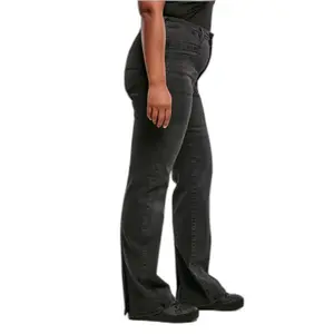 Women's high waist straight slit jeans Urban Classics image-4