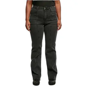 Women's high waist straight slit jeans Urban Classics image-0