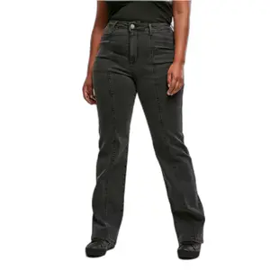 Women's high waist straight slit jeans Urban Classics image-3
