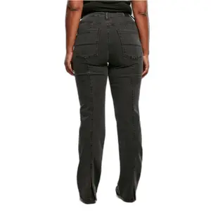 Women's high waist straight slit jeans Urban Classics image-1