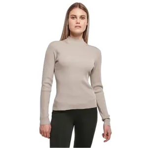 Jersey de cuello alto de canalé para mujer Urban Classics image-2