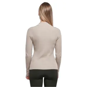 Jersey de cuello alto de canalé para mujer Urban Classics image-4