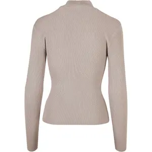 Jersey de cuello alto de canalé para mujer Urban Classics image-3