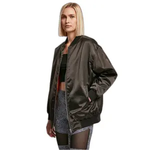 Bombers in satin woman Urban Classics Oversized GT image-2