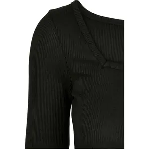 Ribbed dress with square neckline for women Urban Classics image-2