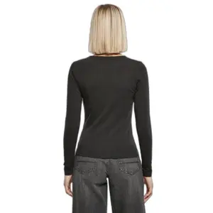 Langærmet T-shirt til kvinder Urban Classics Organic Keyhole GT image-2
