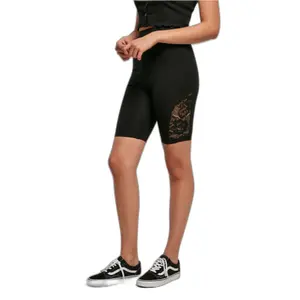 High Waist Tights Women Urban Classics Lace Inset image-2