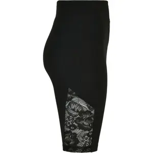 High Waist Tights Women Urban Classics Lace Inset image-5