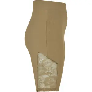 High Waist Tights Women Urban Classics Lace Inset image-5