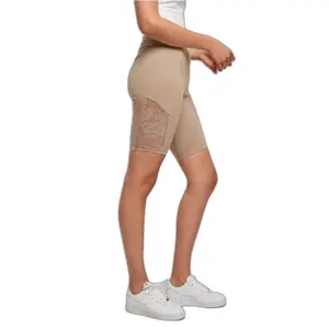 High Waist Tights Women Urban Classics Lace Inset image-6