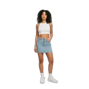 Minirock aus Jeansstoff Frau Urban Classics Organic Stretch image-0