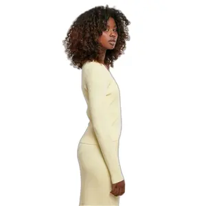 Damen-Kurzstrickjacke aus Rippstrick Urban Classics image-3