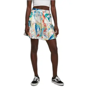 Mini-saia de cetim de aop feminino Urban Classics GT image-4