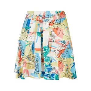 Mini-saia de cetim de aop feminino Urban Classics GT image-0