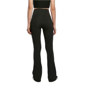 Leggings för kvinnor Urban Classics Organic Stretch Jersey Bootcut image-3