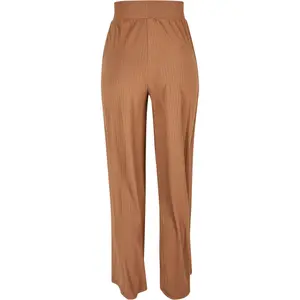 Damesbroek in geribde jersey met wijde pijpen Urban Classics image-3