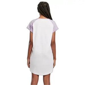 Vestido t-shirt de manga feminina Urban Classics Contrast image-4