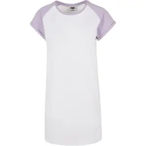 Vestido t-shirt de manga feminina Urban Classics Contrast image-0