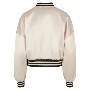 Dames oversized satijnen korte jas Urban Classics College GT image-3