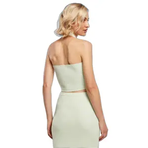 Body mit gekreuztem Ausschnitt aus Rippenstrick, Frau Urban Classics GT image-4