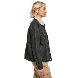 Denim jacket with oversized sherpa collar Urban Classics image-6
