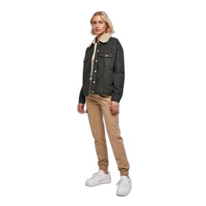 Denim jacket with oversized sherpa collar Urban Classics image-1