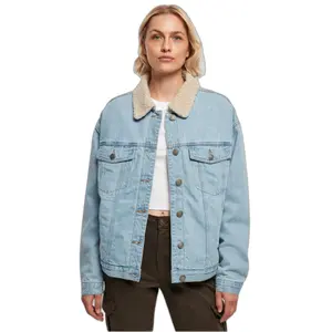 Veste en jean à col sherpa oversize femme Urban Classics GT image-2