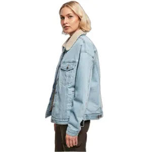 Veste en jean à col sherpa oversize femme Urban Classics GT image-5