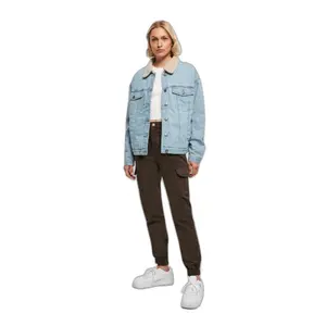 Veste en jean à col sherpa oversize femme Urban Classics GT image-1