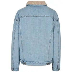 Veste en jean à col sherpa oversize femme Urban Classics GT image-3