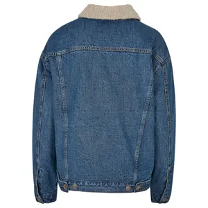 Denim jacket with oversized sherpa collar Urban Classics GT image-3