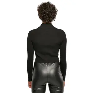 Women's ribbed knit short zip cardigan Urban Classics image-3