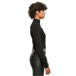 Women's ribbed knit short zip cardigan Urban Classics image-6