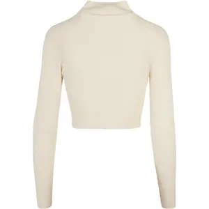 Women's ribbed knit short zip cardigan Urban Classics image-2