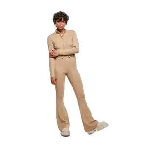 Women's ribbed knit short zip cardigan Urban Classics image-2