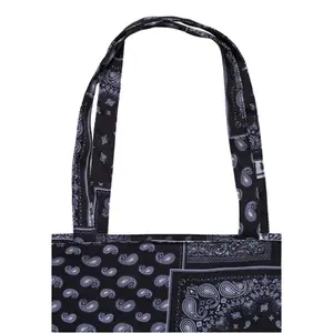 Tote bag with bandana motif Urban Classics Patchwork image-3