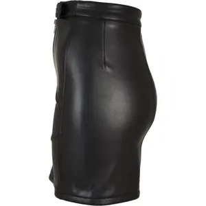 Damenrock aus Kunstleder Urban Classics Biker image-2
