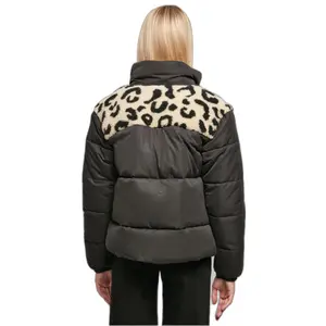 Mixed sherpa jacket for women Urban Classics AOP Sherpa image-4