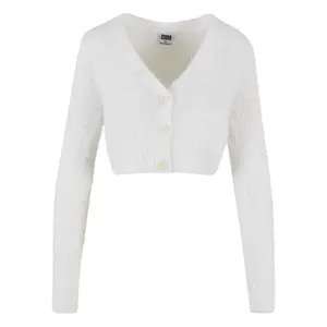 Dames short cardigan met veren Urban Classics image-0