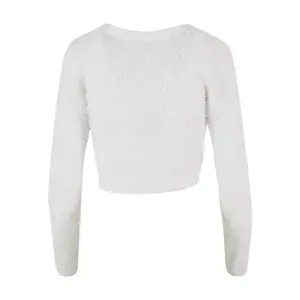 Dames short cardigan met veren Urban Classics image-3