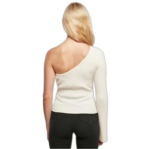 Pullover court tricot côtelé à une manche femme Urban Classics image-4