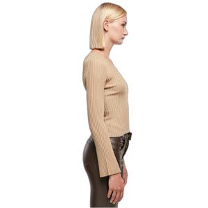 Pullover court tricot côtelé à une manche femme Urban Classics image-5