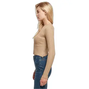 Pullover court tricot côtelé à dos torsadé femme Urban Classics image-5