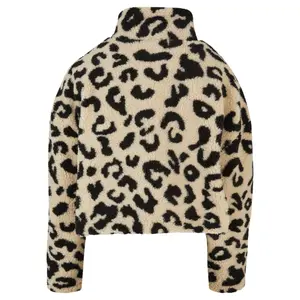 Kort fleece för kvinnor Urban Classics AOP Sherpa Troyer image-3