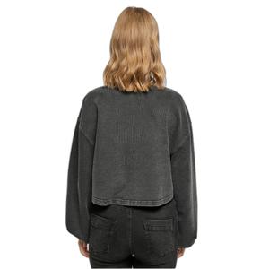 Sweatshirt col rong court éponge à petites broderies femme Urban Classics image-4